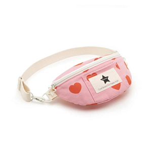 Сумка поясная текстильная Ratatam "Baby Hearts", розовые сердца